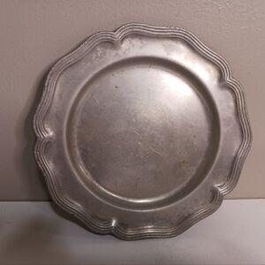 Antique duracast handcrafted pewter plate 7 1/2 in